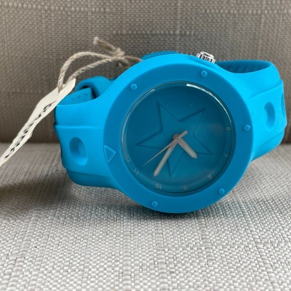 Converse Wristwatch Blue Rubber Band sport Analog Quarts unisex Watch $75 - Picture 4 of 12